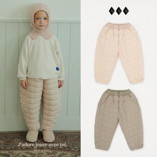 哦哦乐韩国童装棉裤现货! 韩国童装Bien a Bien儿童绗缝保暖裤子