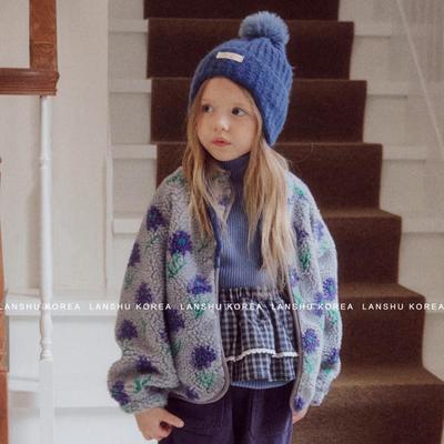 哦哦乐韩国童装【Bymi】25冬款女童森系文艺加绒保暖立领棉服