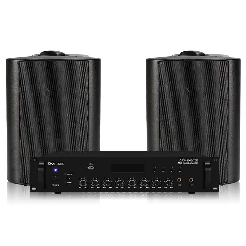 QAXELECTRIC 70E+B11公共广播壁挂式音箱套装室内吊装定压音响