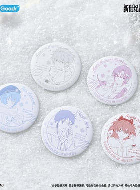 新世纪福音战士Falling in Winter系列邮戳马口铁徽章官方正版eva
