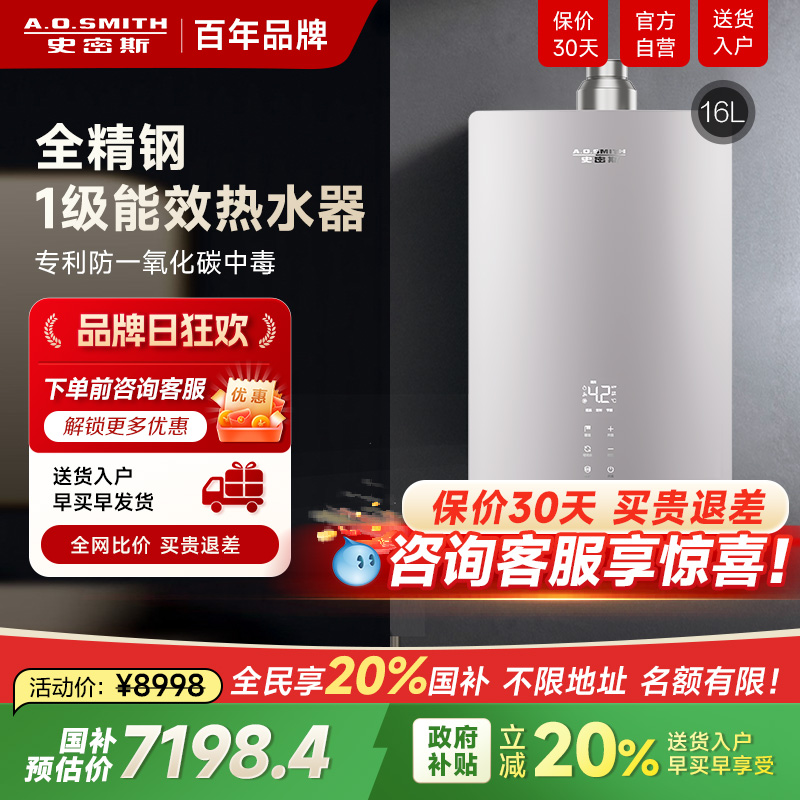 史密斯恒温大水量燃气热水器