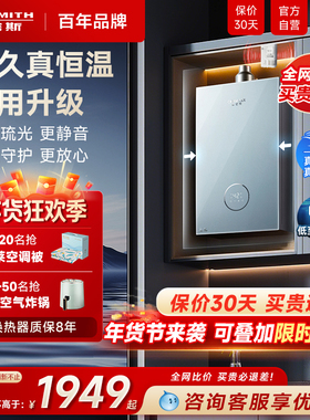 国补AO史密斯家用燃气热水器恒温即热式佳尼特13升TCS5天然气16升