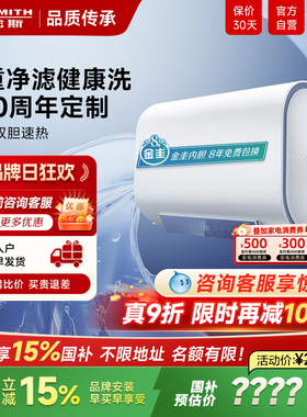 国补AO史密斯家用电热水器佳尼特60升HT1S纤薄扁桶速热洗澡官旗