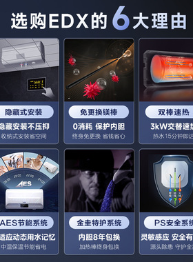 政府补贴AO史密斯热水器电家用金圭内胆速热隐藏安装60L升E60EDX