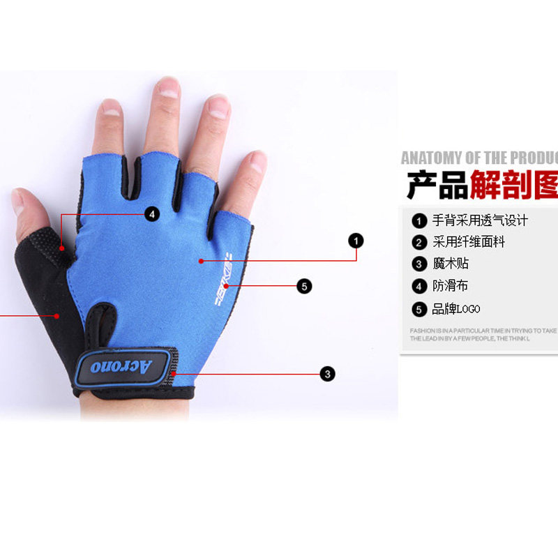 Gants pour vélo mixte ONLINELOVE - Ref 2243888 Image 3