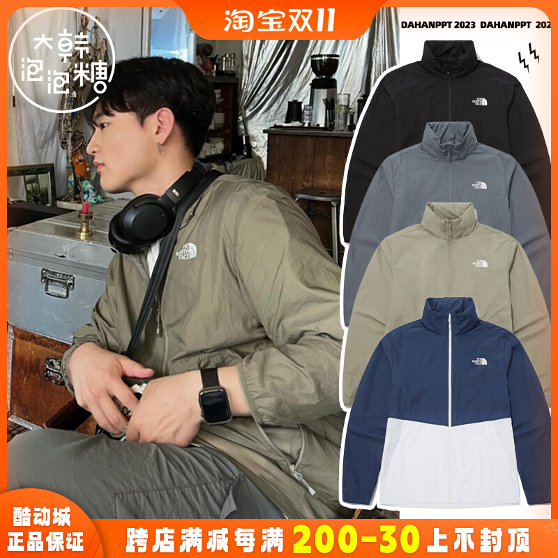 韩代TheNorthFace北面防晒服外套夏男凉感皮肤衣速干透气NJ3LP00