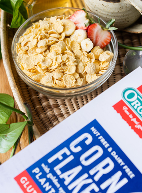 ORGRAN无麸质玉米片零食素食成人儿童谷物早餐防过敏无小麦gluten