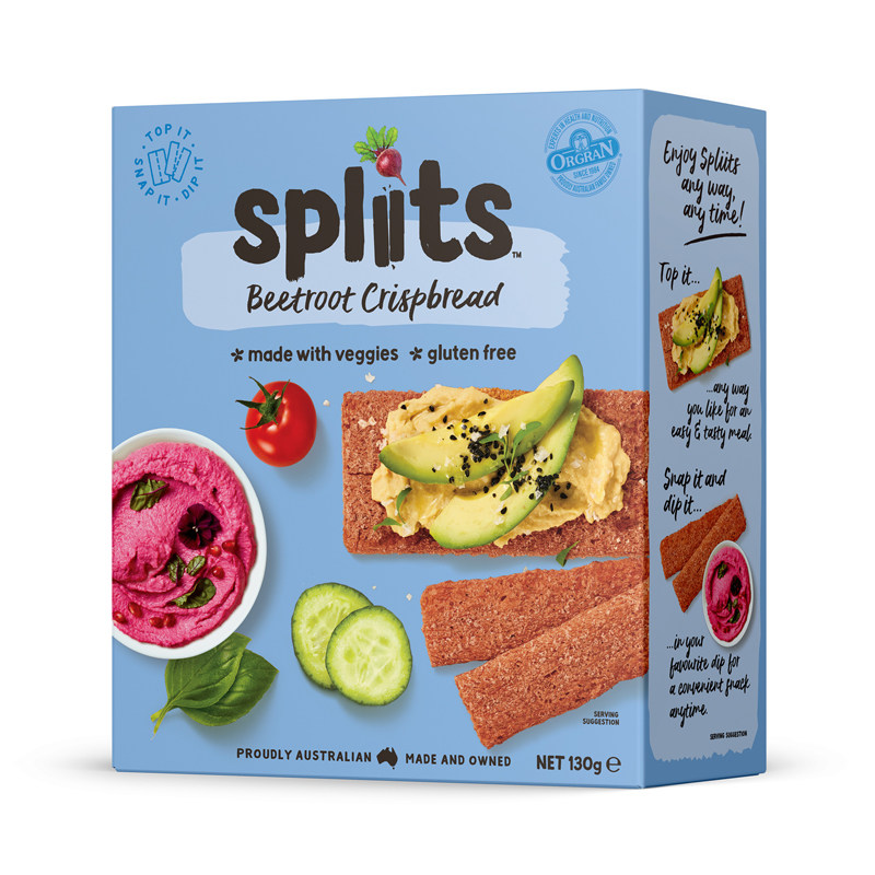 spliits乐享无麸质胡萝卜甜菜根脆饼素食无麦蛋奶孕妇glutenfree