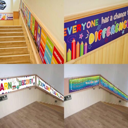 幼儿园小学英语机构走廊楼梯stem