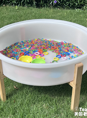 瑞吉欧EYFS脏玩tuff tray大号白色感官盆儿童玩沙戏水幼儿园教具