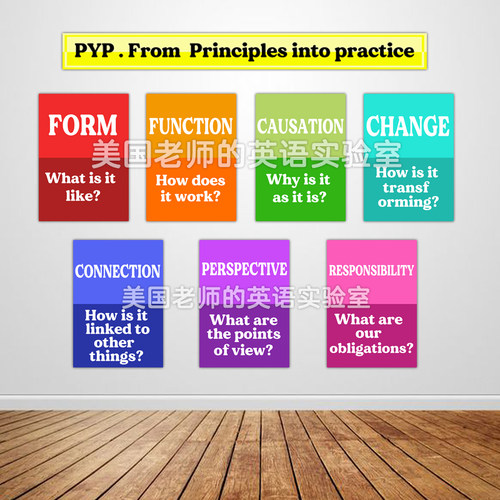 PYP国际学校幼儿园文化墙贴