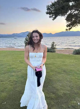 Women's Sling Sleeveless Backless Solid Color Big Pendulum