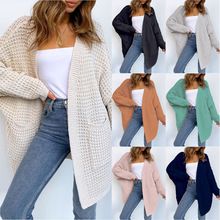 2022 knitted cardigan loose knit large size sweater women