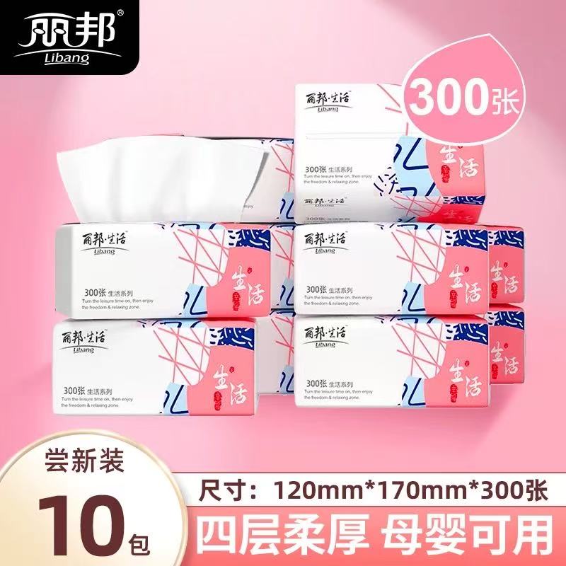 丽邦生活抽纸十连包300张
