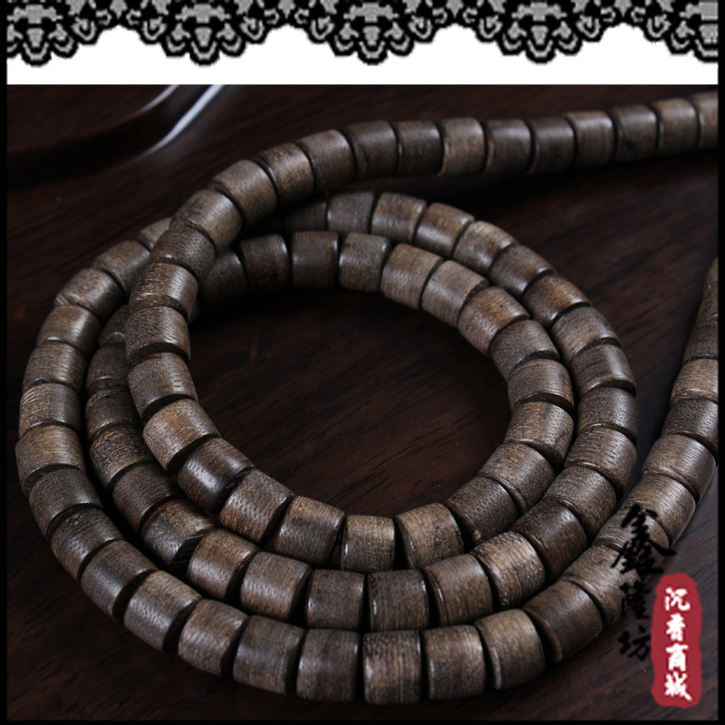 HIGH OIL INDONESIA KALIMANTAN NATURAL OLD MATERIAL AGARWOOD BRACELET 108 BUCKET BEADS MALE AND FEMALE BUDDHA BEADS BRACELET FIDELITY