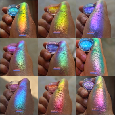 爆闪高彩度糖果色偏光光学变色龙粉 Jelly multichrome pigment