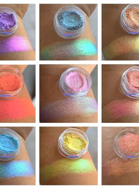 rainbow multichrome pigment 高光幻彩糖果偏光变色龙粉
