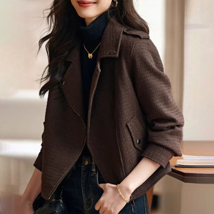 毛呢短外套女士春秋2026新款小个子女装秋冬今年流行爆款高端上衣