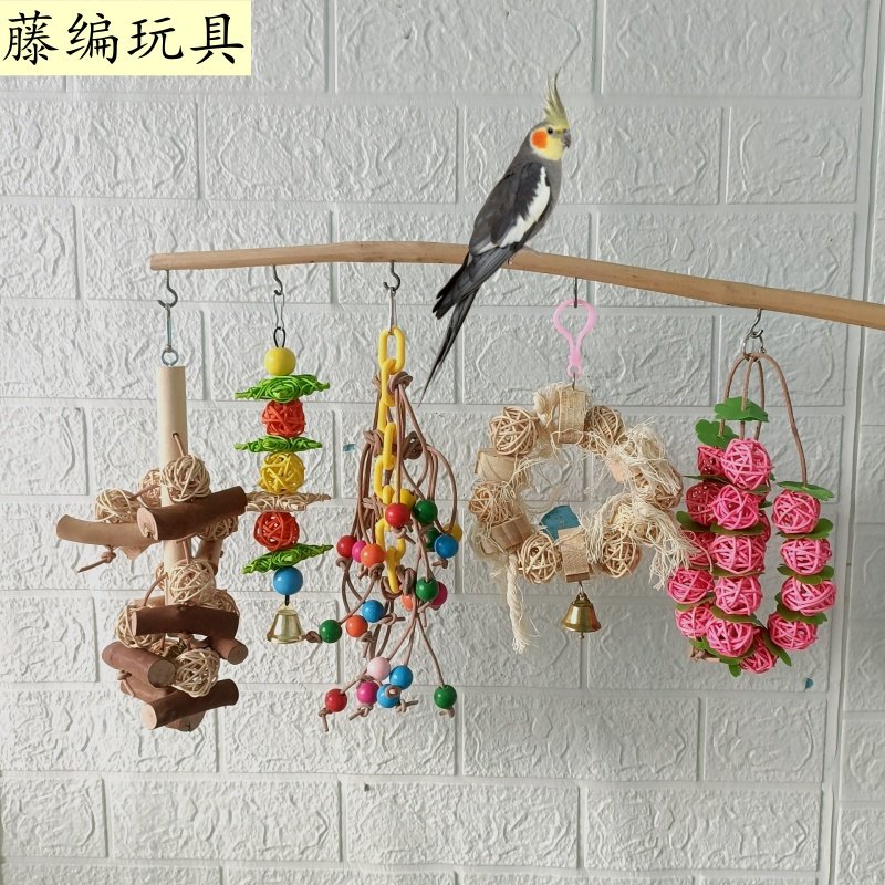 中小型鹦鹉训练益智互动发泄玩具 丝瓜藤球玉米穗啃咬串小鸟用品,宠物/宠物食品及用品,鸟玩具,淘宝优惠券,粉丝福利购,淘宝优惠卷