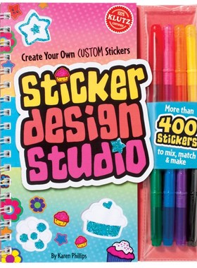 现货 进口美国原版引进STEAM艺术 Sticker Design Studio: Create Your Own Custom Stickers（手工/活动书） 贴纸设计工作室