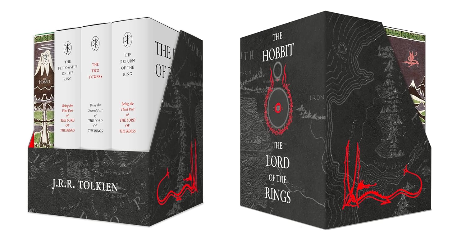 预售 英文原版 The Middle-Earth Treasury: The Hobbit The Lord Of The Rings 中土世界故事集 魔戒四册80周年纪念版