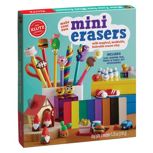 预售 英文原版 Make Your Own Mini Erasers Kit: With Magical, Moldable, Bakeable Eraser Clay（手工/活动书）手工粘土橡皮泥