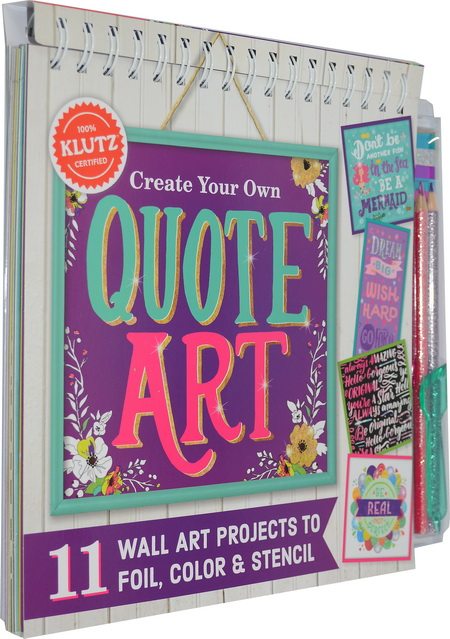 现货 进口手工书 英文原版 Klutz Create Your Own Quote Art 创造自己的艺术 颜色装饰儿童艺术启蒙书 STEAM体系