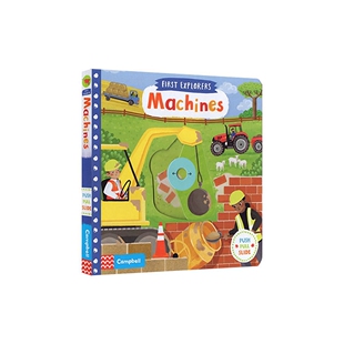 【外图原版】进口英文 现货【英文原版】小小探索家 机器 英文原版 Machines (First Explorers) 机关操作纸板书 2-6岁