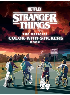 预售 英文原版 《怪奇物语》官方涂色贴纸书 Stranger Things: The Official Color-with-Stickers Book