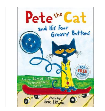预售 英文原版 Pete the Cat and his Four Groovy Buttons皮特猫和他的四个绝妙的纽扣
