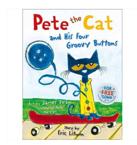 预售英文原版 Pete the Cat and his Four Groovy Buttons皮特猫和他的四个绝妙的纽扣