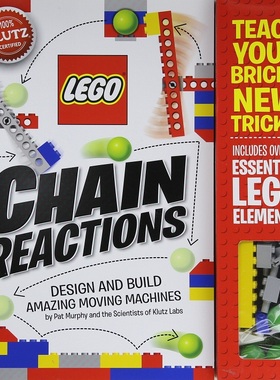 预售 英文原版 进口手工书 Klutz Lego Chain Reactions 乐高创造令人惊奇的可动机械 手工DIY玩具操作书 小学STEM辅导用书 附配件