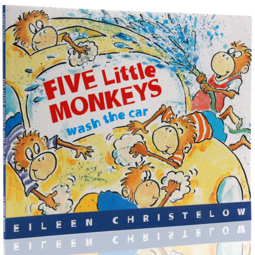 【外图原版】进口英文 预售 进口原版 英文绘本 Five Little Monkeys Wash the Car 五只小猴子洗车
