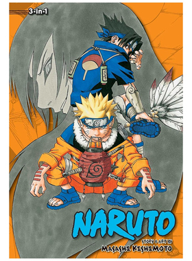 预售 英文原版 Naruto (3-In-1 Edition), Vol. 3: Includes Vols. 7, 8 & 9 火影忍者（三合一版），第3卷：包含第7、8、9卷