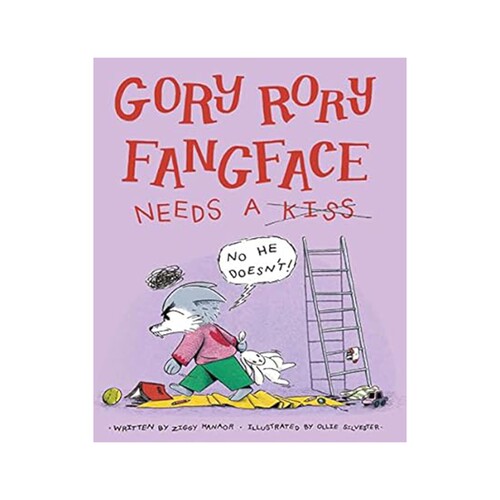 现货 英文原版 戈里·罗里·范费斯需要一个吻 Gory Rory Fangface Needs A Kiss 儿童英语艺术插画