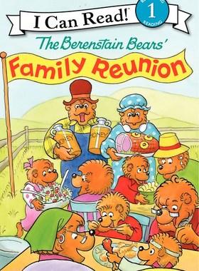 现货【外图原版】进口英文 绘本 The Berenstain Bears’ Family Reunion 贝贝熊家庭聚会 I CAN READ系列