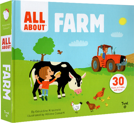 进口英文原版 现货英【文原版】 Twirl All About Farm 精装 翻翻操作书 农场认知 幼儿SETAM科普启蒙 儿童认知识物绘本 3-6岁