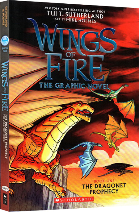 预售 英文原版 火之翼1 Wings of Fire Graphic Novel 1 The Dragonet Prophecy 儿童故事绘本 恐龙主题漫画 青少年奇幻小说