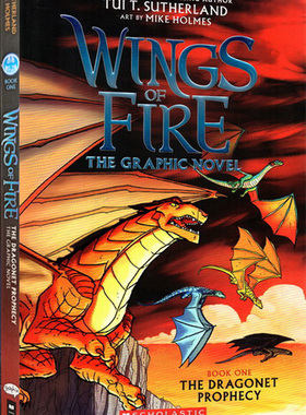 预售 英文原版 火之翼1 Wings of Fire Graphic Novel 1 The Dragonet Prophecy 儿童故事绘本 恐龙主题漫画 青少年奇幻小说