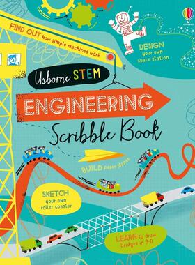 【外图原版】进口英文 Engineering Scribble Book（刮刮书）工程互动书