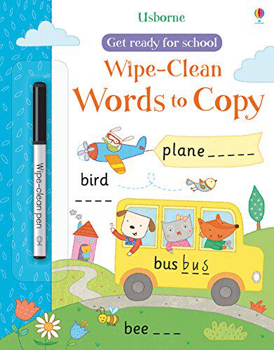 【外图原版】进口英文 get ready for school wipe-clean: words to