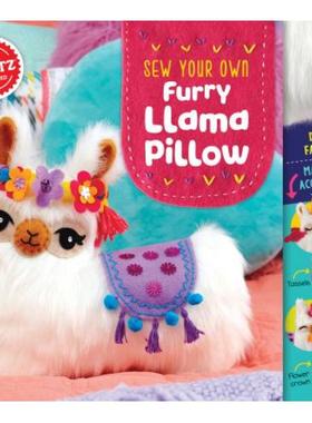 现货 英文原版 进口手工书 Sew Your Own Furry Llama Pillo（手工/活动书）自己缝毛茸茸的美洲驼枕头