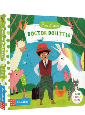 现货【英文原版】动手小故事 怪医杜立德 英文原版 Doctor Dolittle (First Stories) 儿童文学 机关操作纸板书 1-6岁
