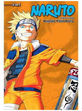 预售 英文原版 Naruto (3-In-1 Edition), Vol. 4: Includes Vols. 10, 11 & 12火影忍者（三合一版），第4卷：包含第10、11、12卷