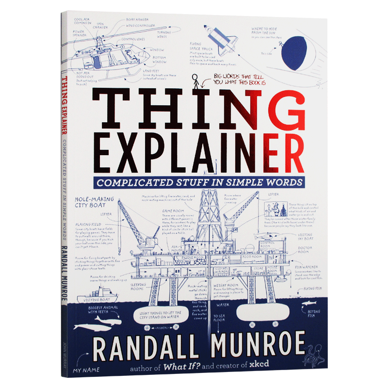 预售英文原版万物解释者 Thing Explainer复杂事物的简单说明书 Randall Munroe兰道尔门罗科普趣味漫画进口英语书籍-封面