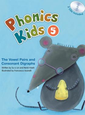 New Phonics Kids 5: The Vowel Pairs and Consonant Digraphs (BK+2CD) 幼儿自然拼读：元音组合和复合辅音 敦煌书局