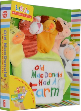 现货 进口英文原版儿童手偶书 old macdonald had a farm 儿歌玩具手指偶书 吴敏兰 书单绘本123 亲子互动游戏边玩边学宝宝玩具