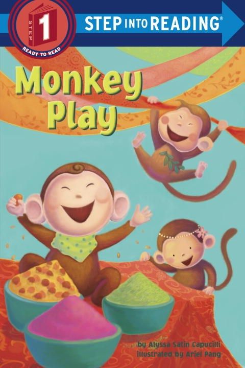 【外图原版】进口英文 现货【英文原版】Monkey Play (STEP 1)猴子游戏 阅读一级 Step Into Reading 分级读物 幼儿英语阅读启蒙