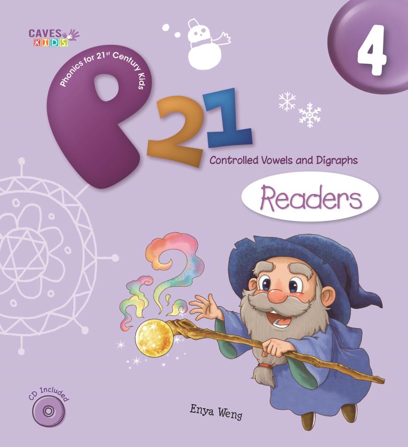 教材教辅 英文原版 P21-Phonics for 21st Century Kids Readers 4 (Book+CD+APP) P21-21世纪幼儿自然拼读:4