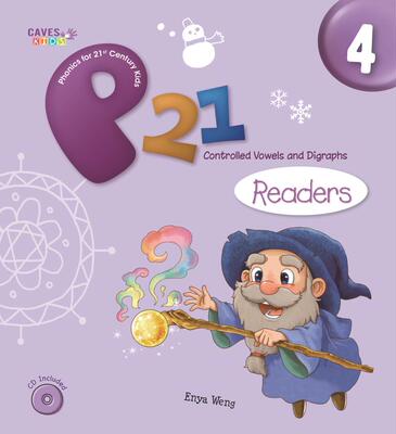 教材教辅 英文原版 P21-Phonics for 21st Century Kids Readers 4 (Book+CD+APP) P21-21世纪幼儿自然拼读:4